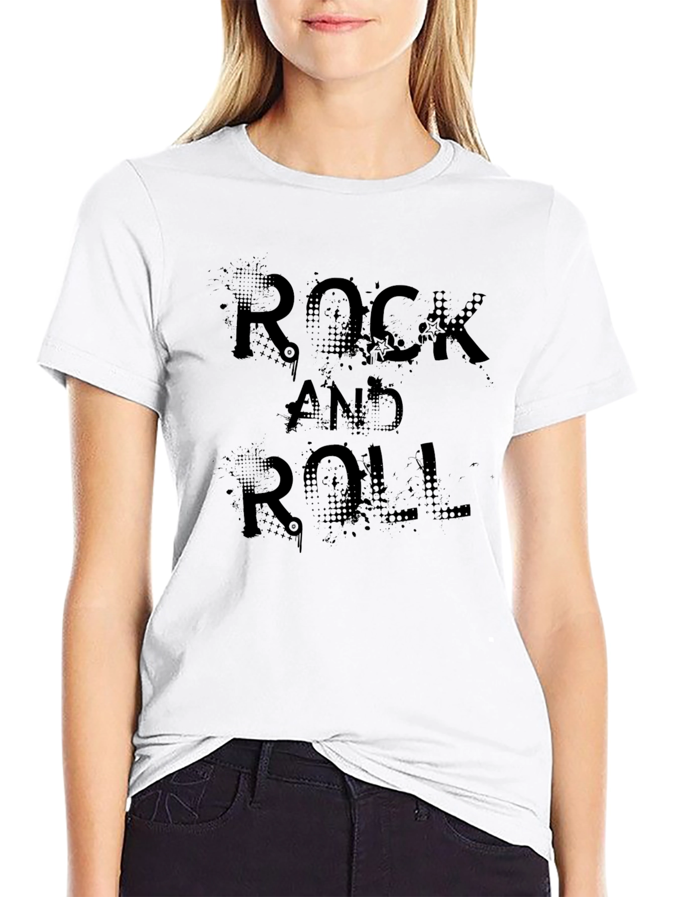 Rock and Roll Graphic Tee - Black