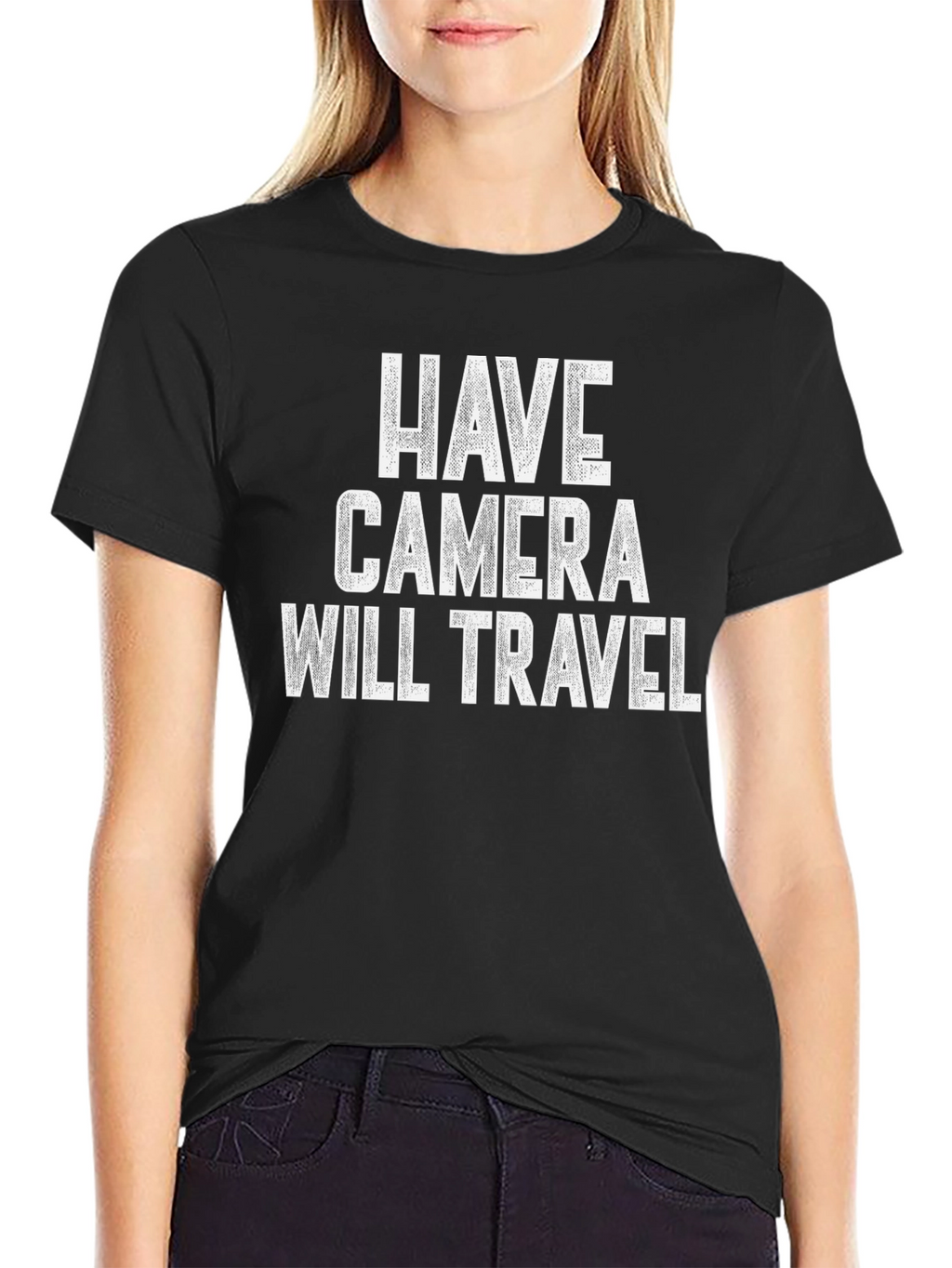 Have Camera Will Travel Black T-Shirt