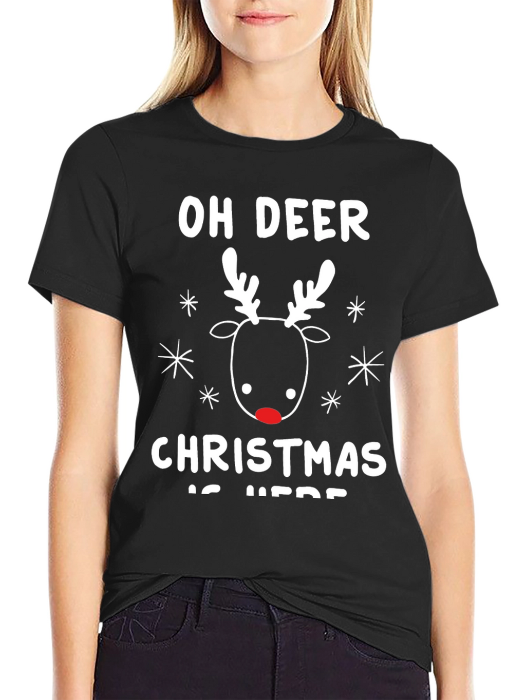 Oh Deer Christmas T-Shirt - Holiday Festive Tee
