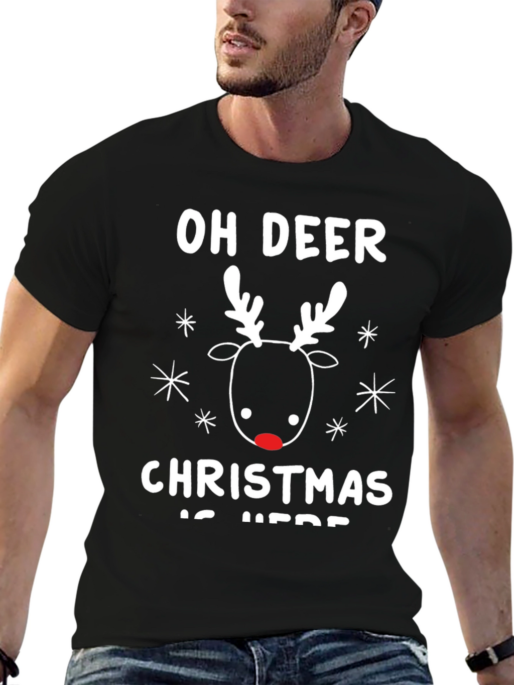 Oh Deer Christmas T-Shirt - Holiday Festive Tee
