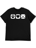 Love Pets Hockey T-Shirt Black Cotton