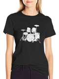 Drum Kit Graphic Tee - Musician T-Shirt
