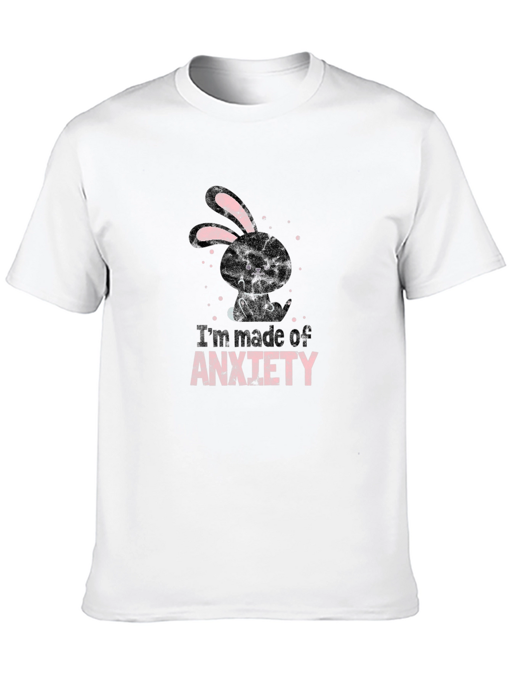 Anxiety Bunny Black Graphic Tee