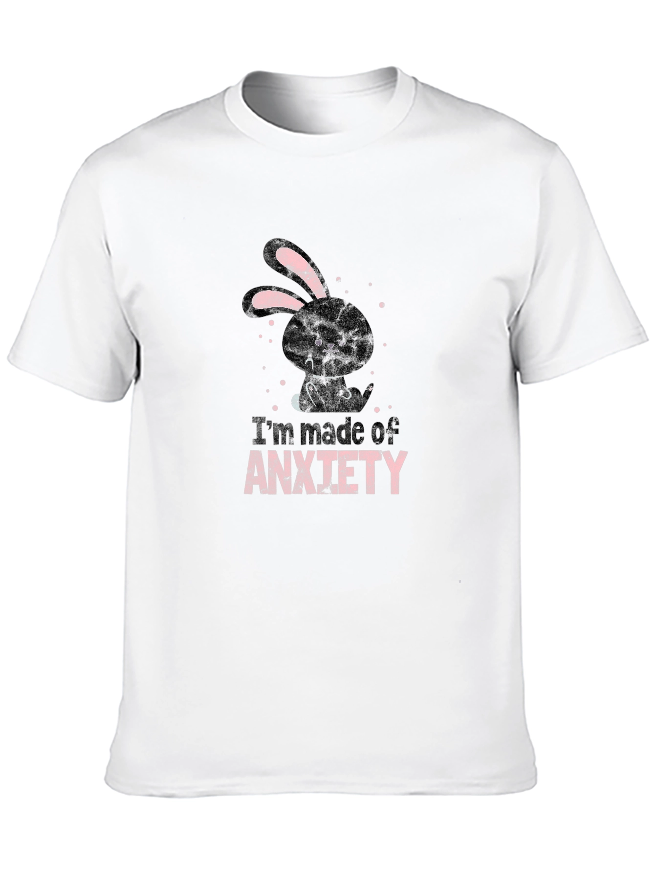 Anxiety Bunny Black Graphic Tee