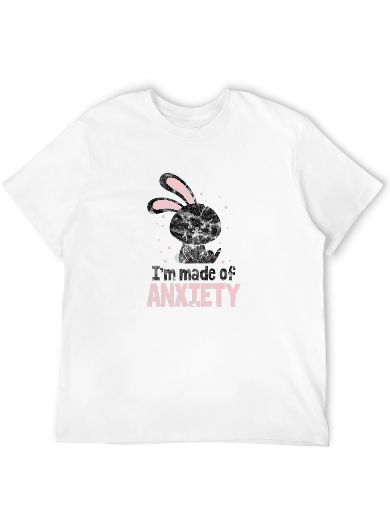 Anxiety Bunny Black Graphic Tee