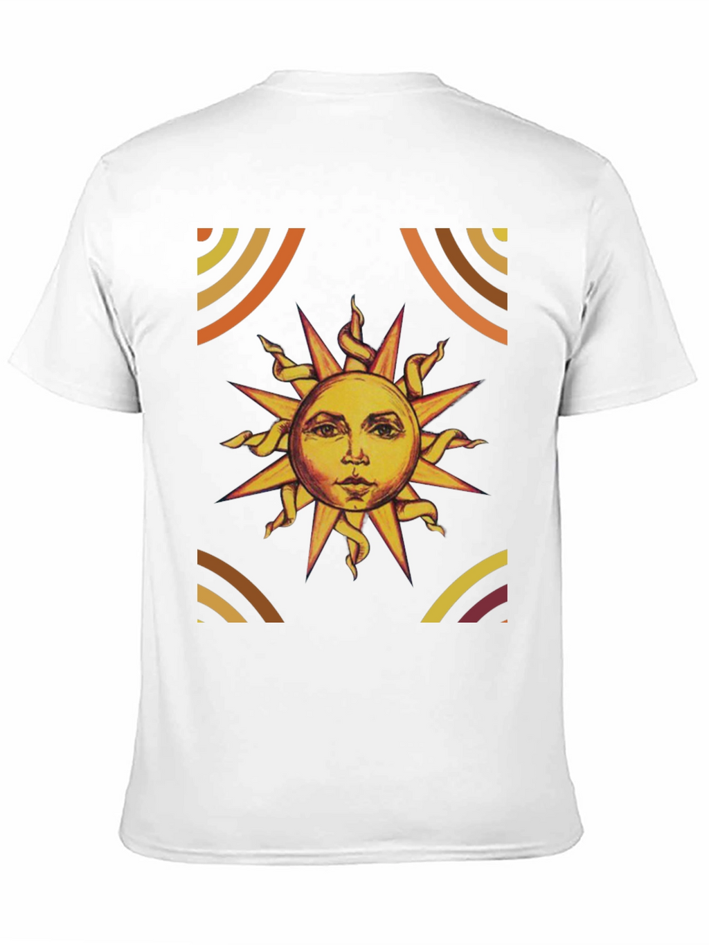 Sun Graphic Print Black T-Shirt
