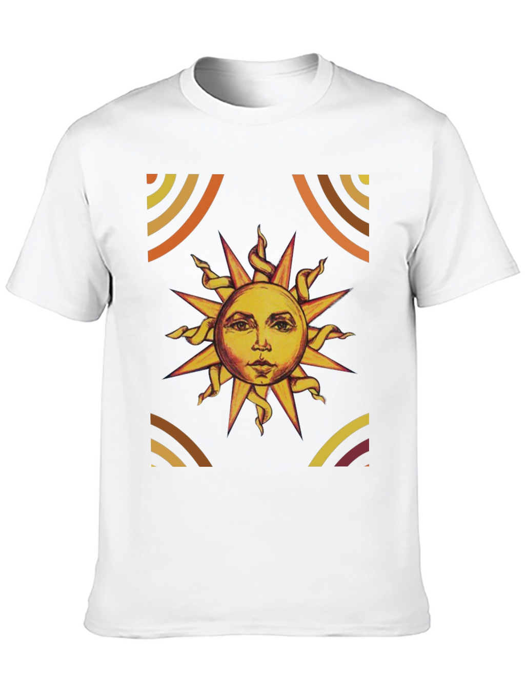 Sun Graphic Print Black T-Shirt