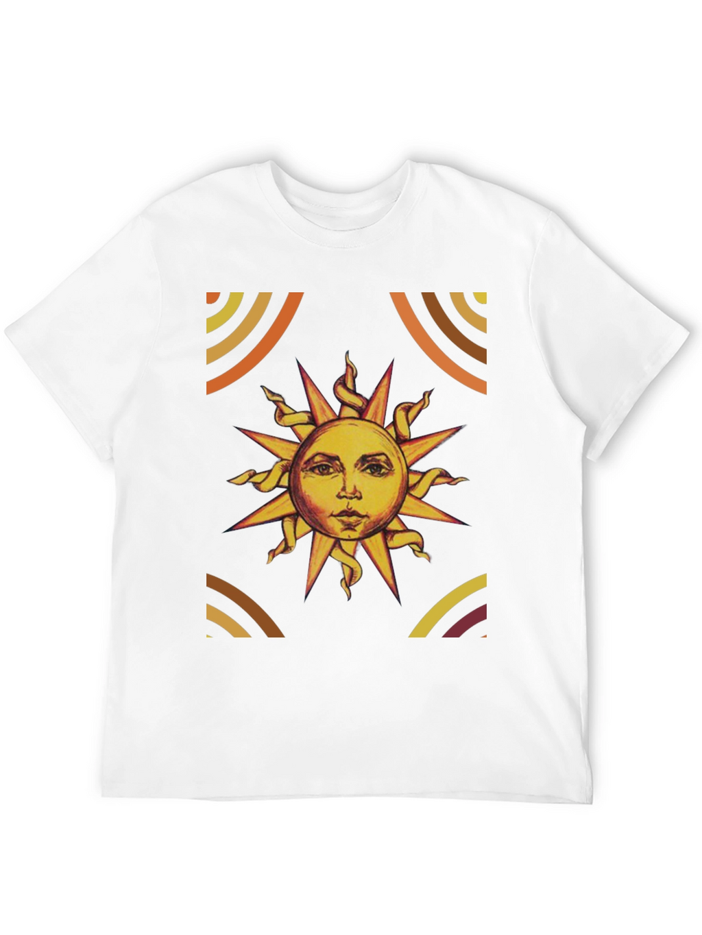 Sun Graphic Print Black T-Shirt