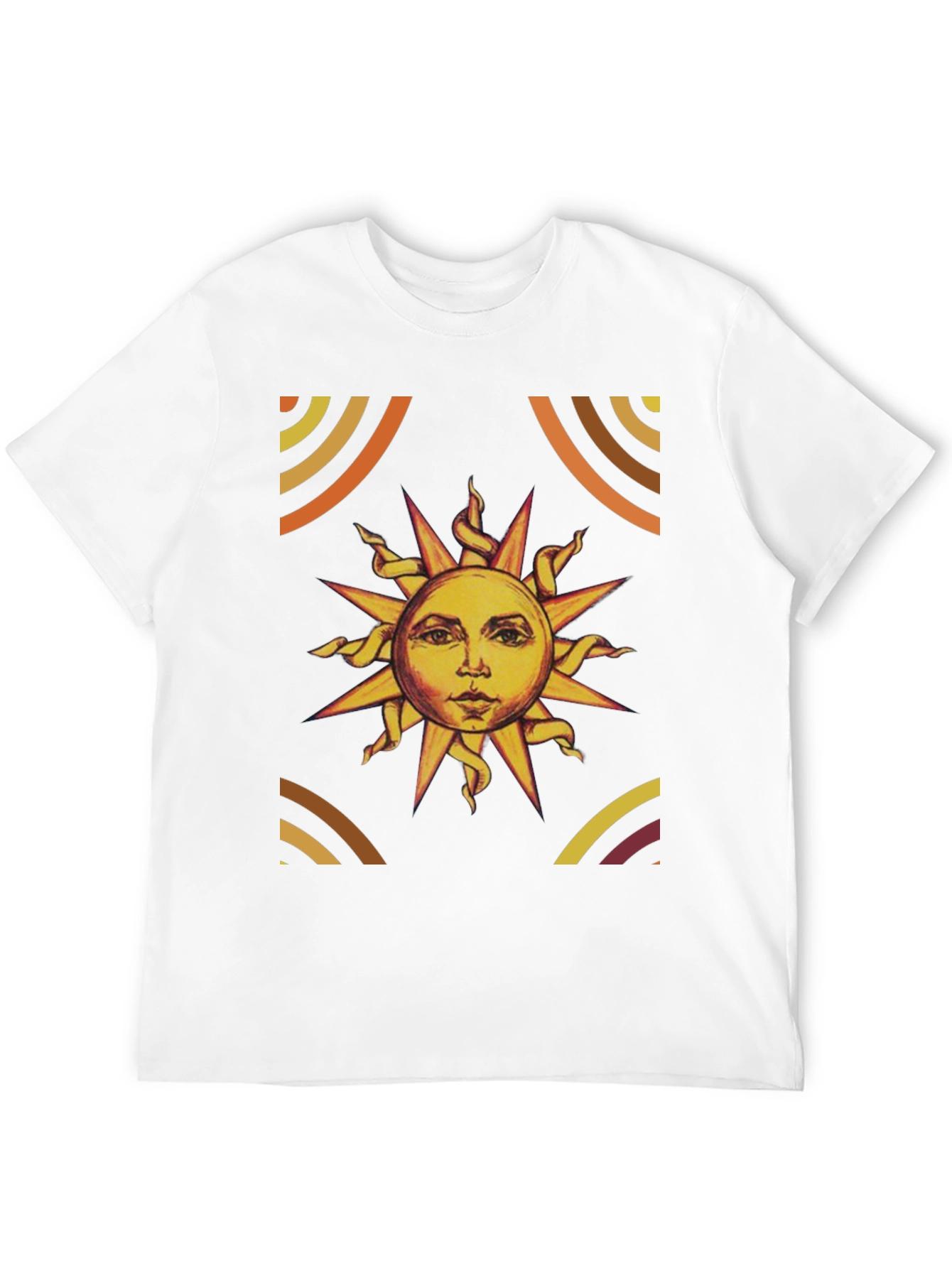 Sun Graphic Print Black T-Shirt