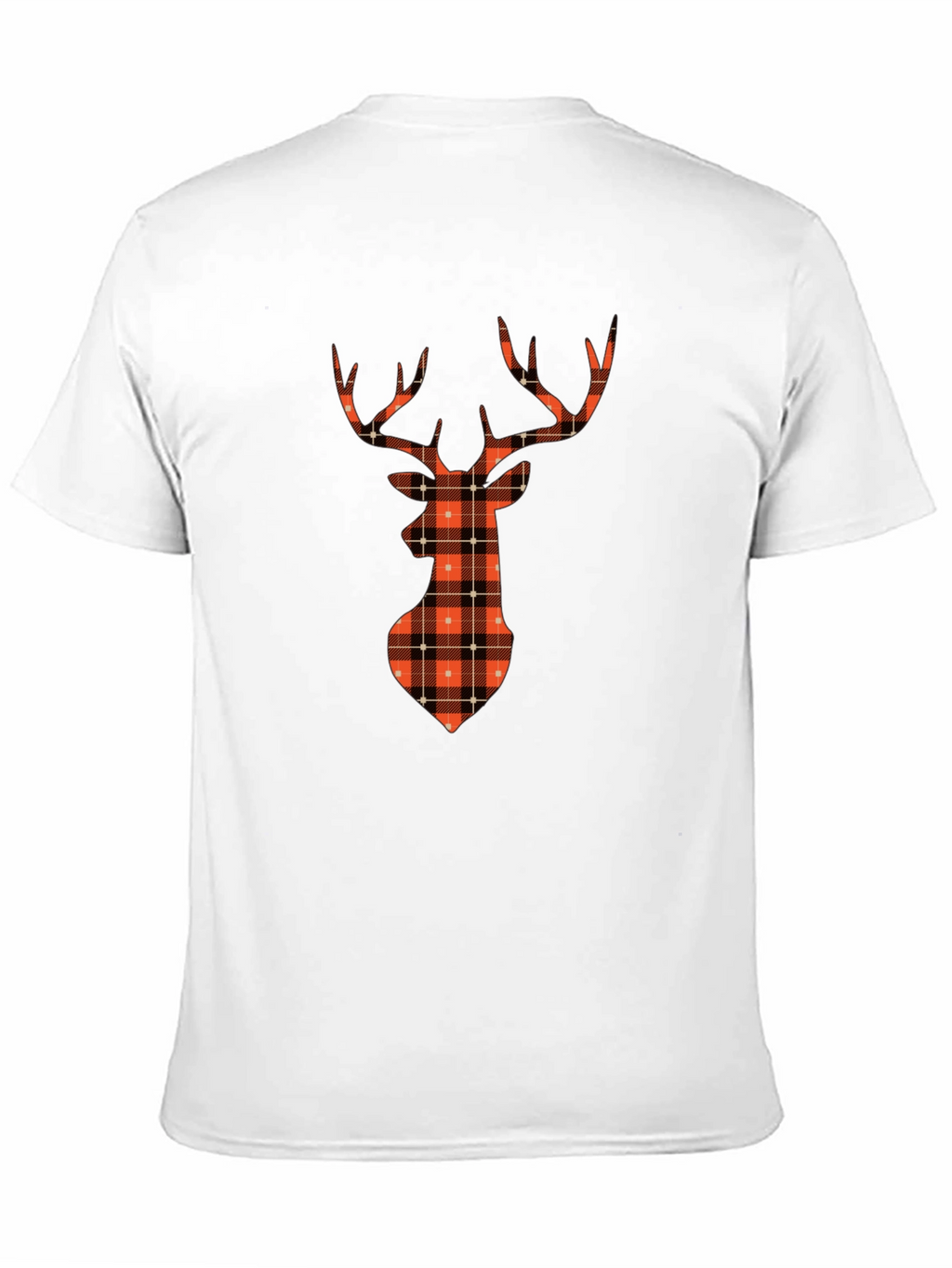 Plaid Deer Graphic Tee - Casual Style