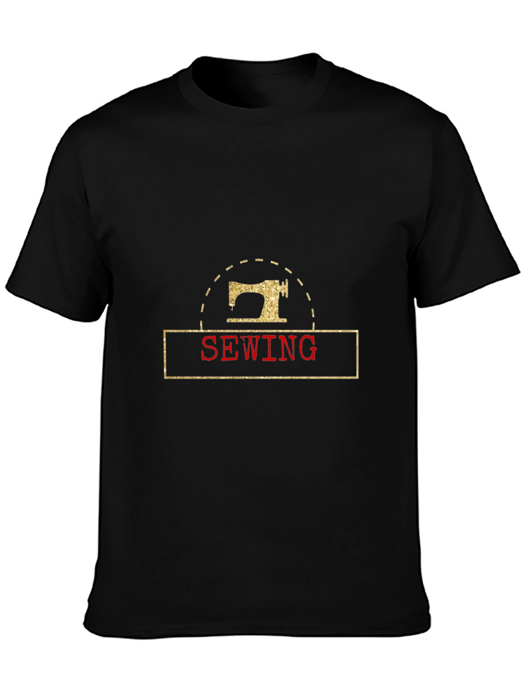 Sewing Machine Graphic Black T-Shirt