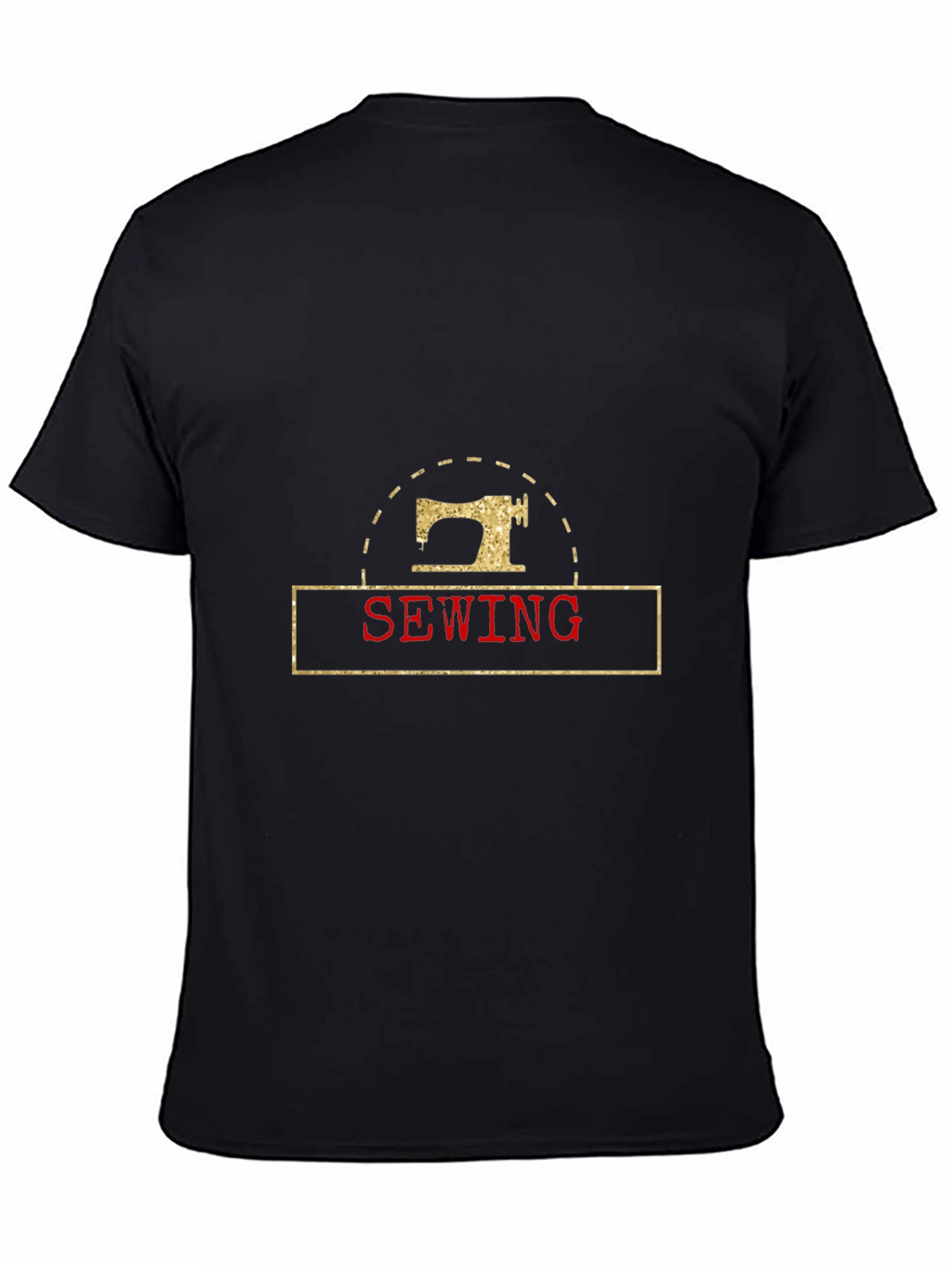 Sewing Machine Graphic Black T-Shirt