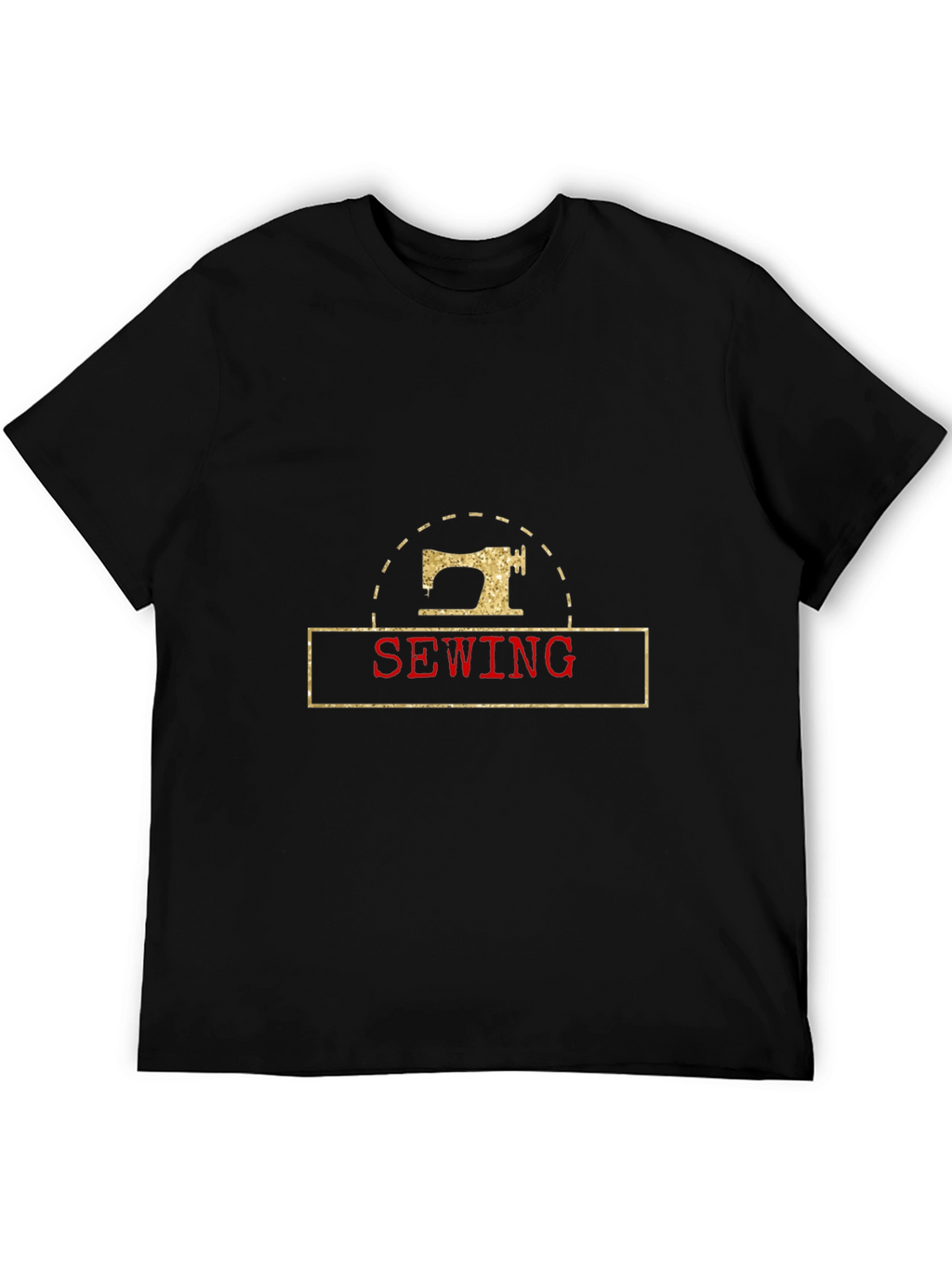 Sewing Machine Graphic Black T-Shirt