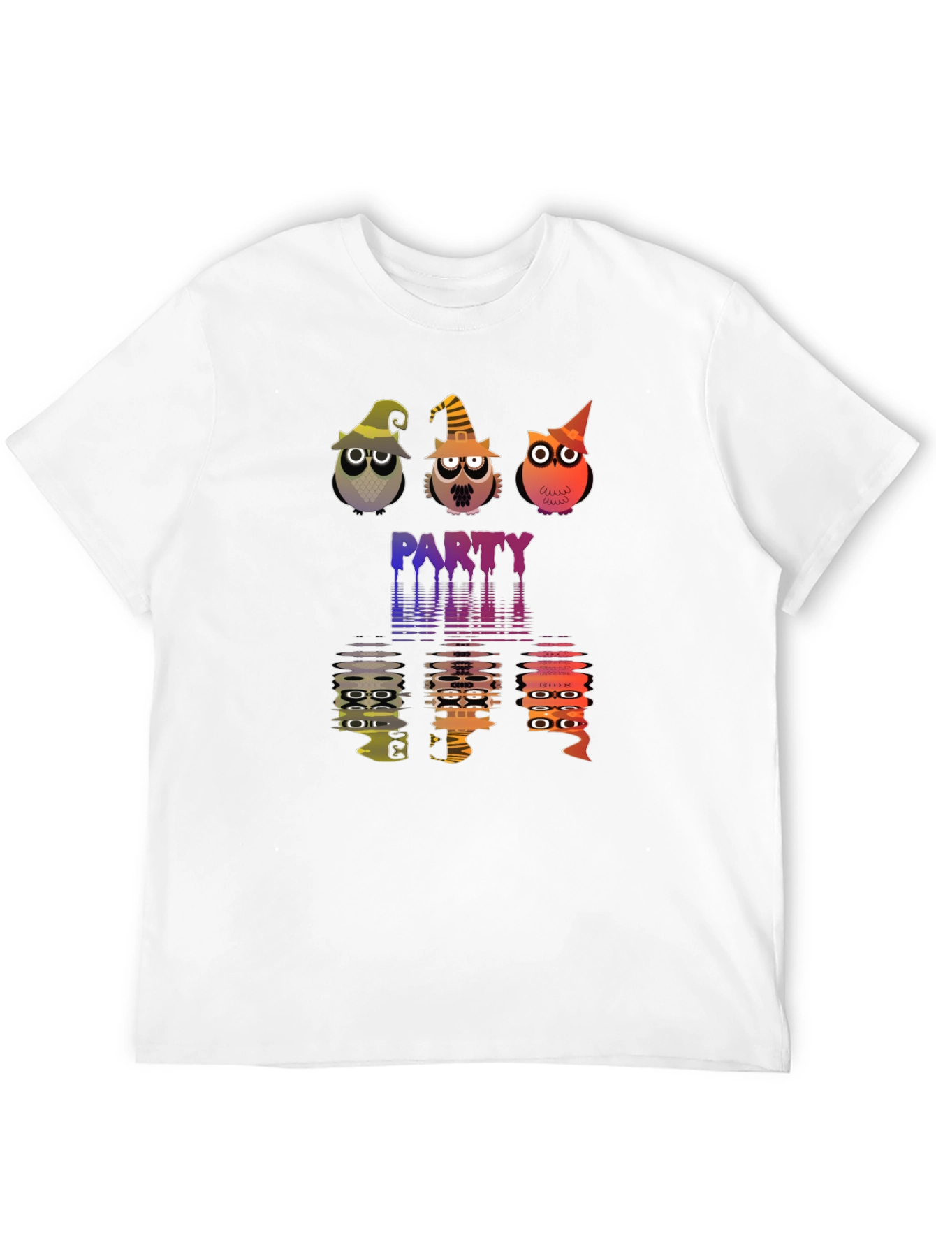 Halloween Owl Party Black T-Shirt