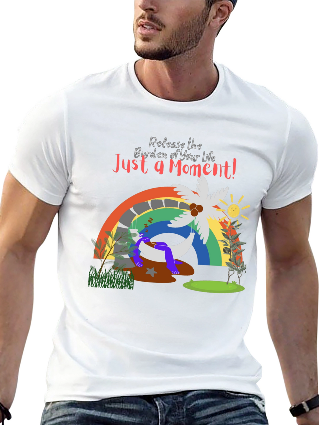 Just a Moment Graphic Tee - Relaxing Vibes T-Shirt