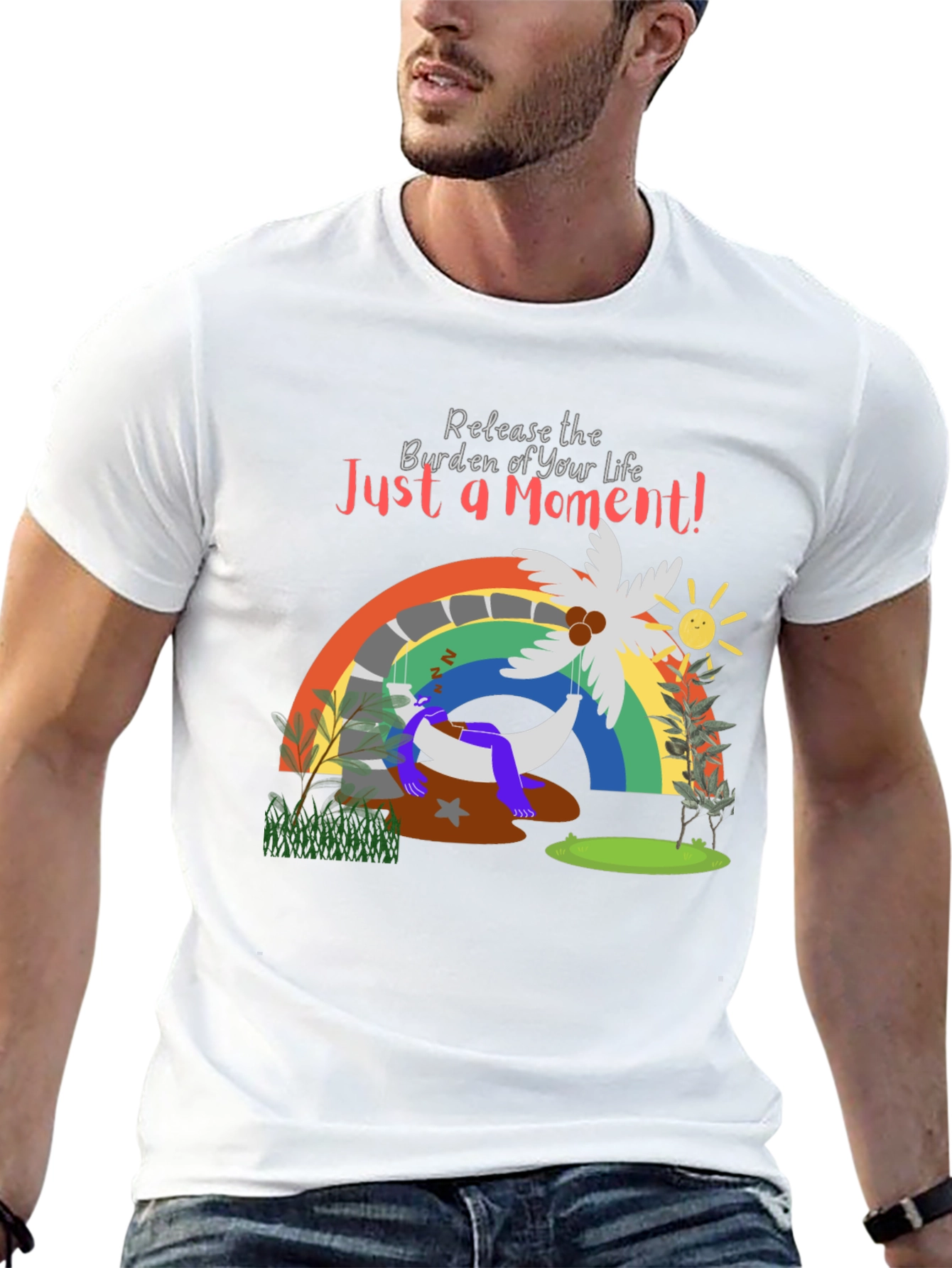Just a Moment Graphic Tee - Relaxing Vibes T-Shirt