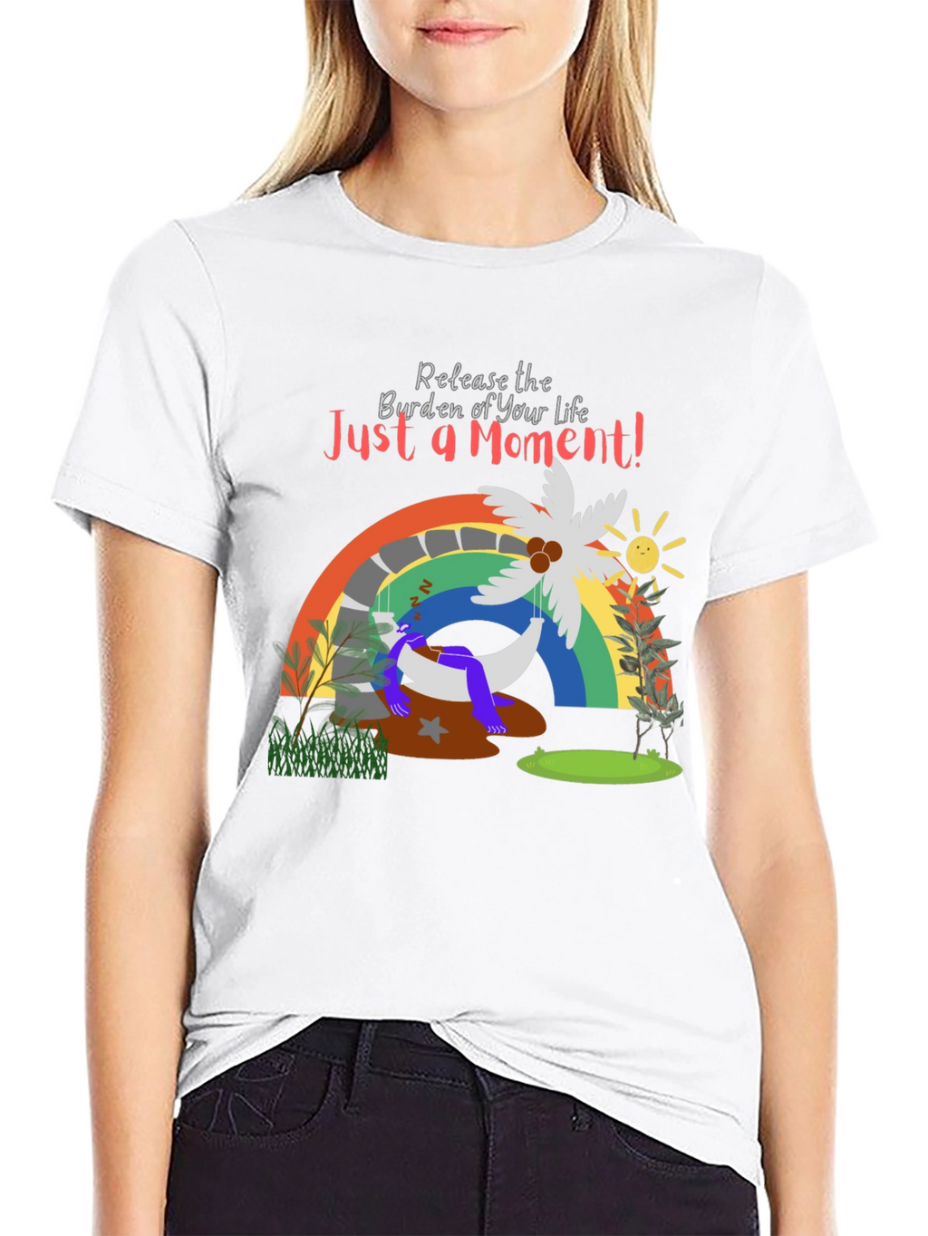 Just a Moment Graphic Tee - Relaxing Vibes T-Shirt