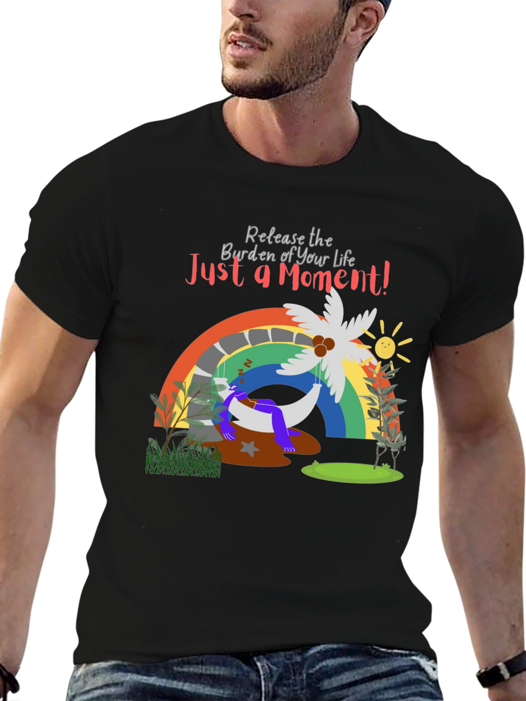 Just a Moment Graphic Tee - Relaxing Vibes T-Shirt