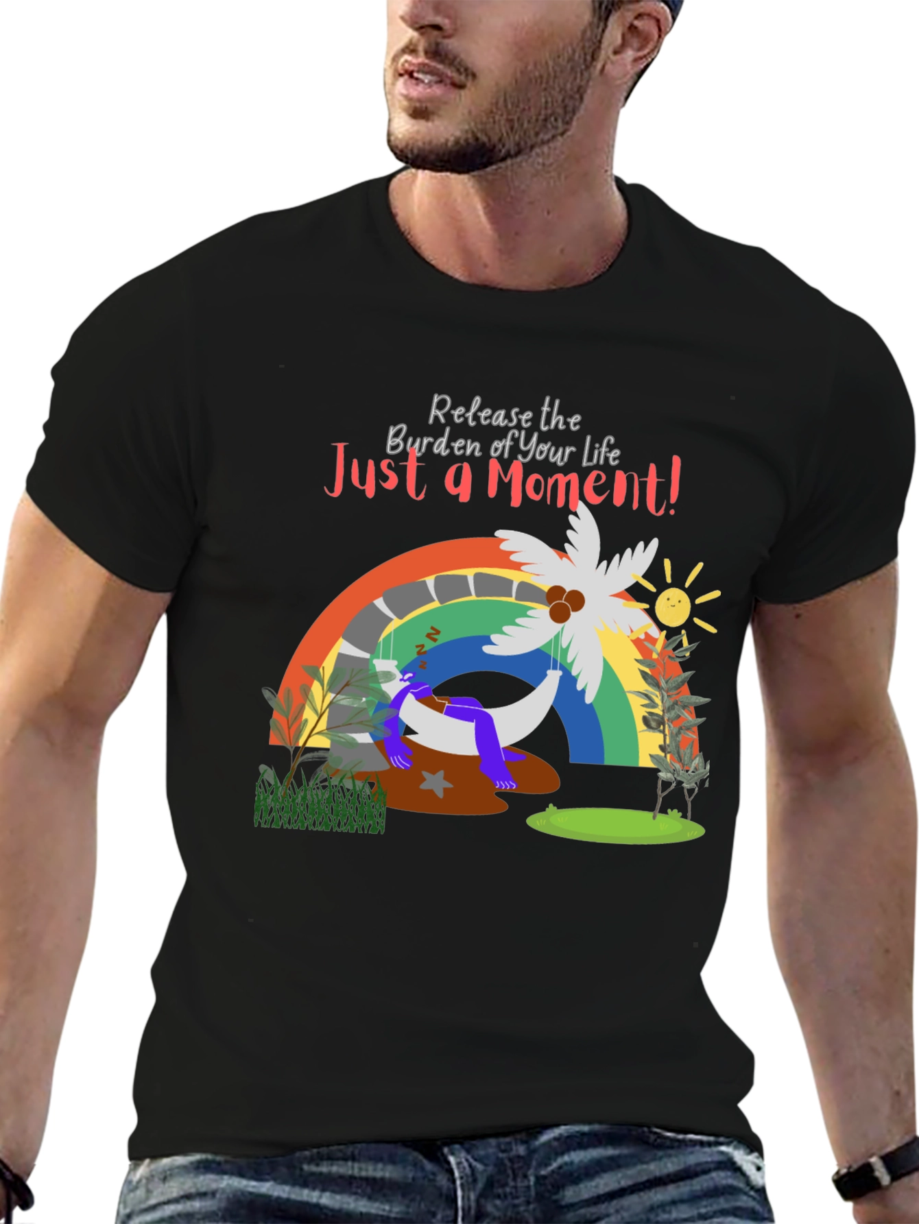 Just a Moment Graphic Tee - Relaxing Vibes T-Shirt