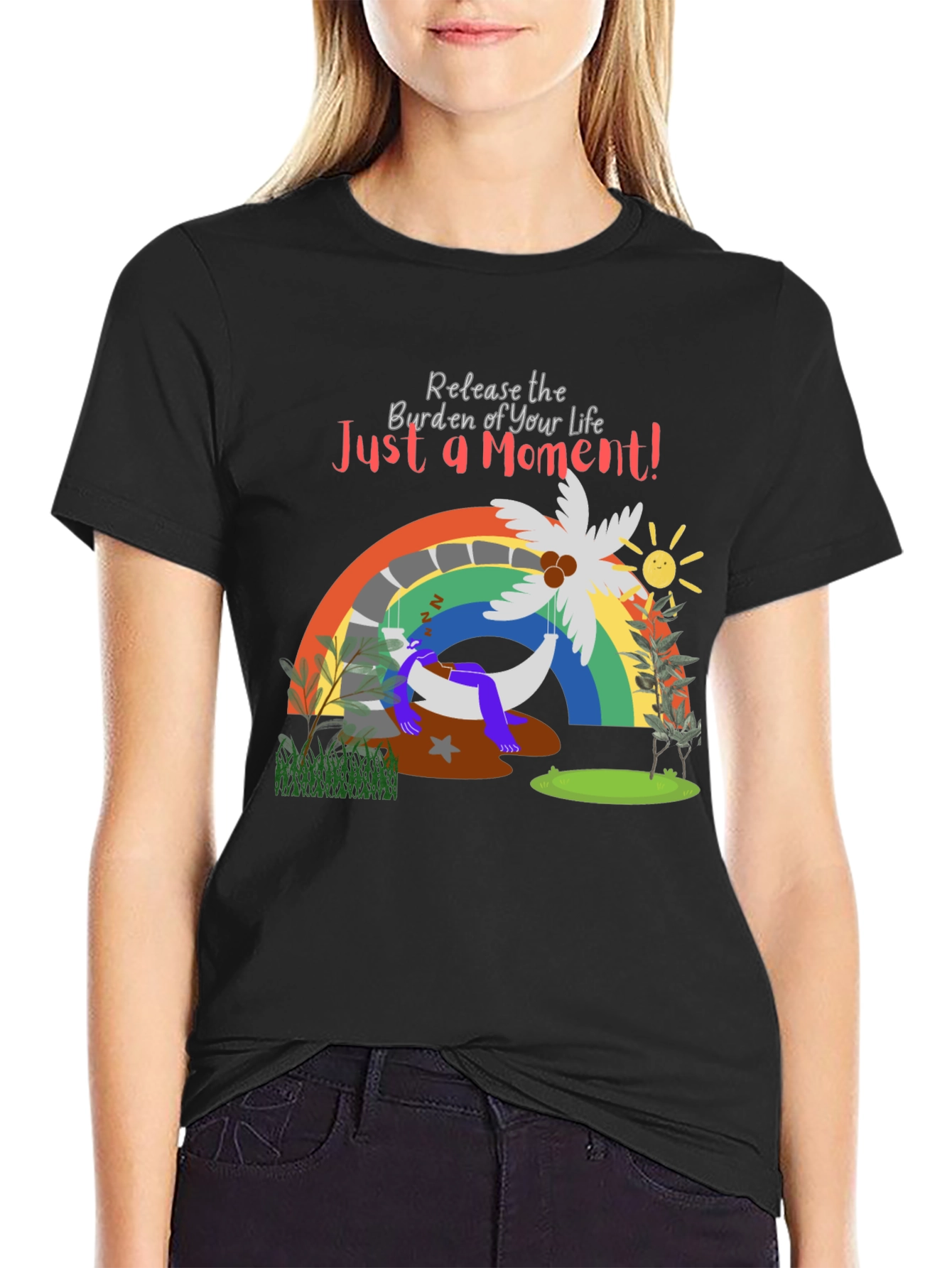 Just a Moment Graphic Tee - Relaxing Vibes T-Shirt