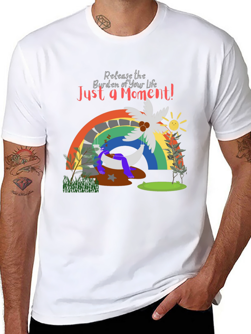 Just a Moment Graphic Tee - Relaxing Vibes T-Shirt