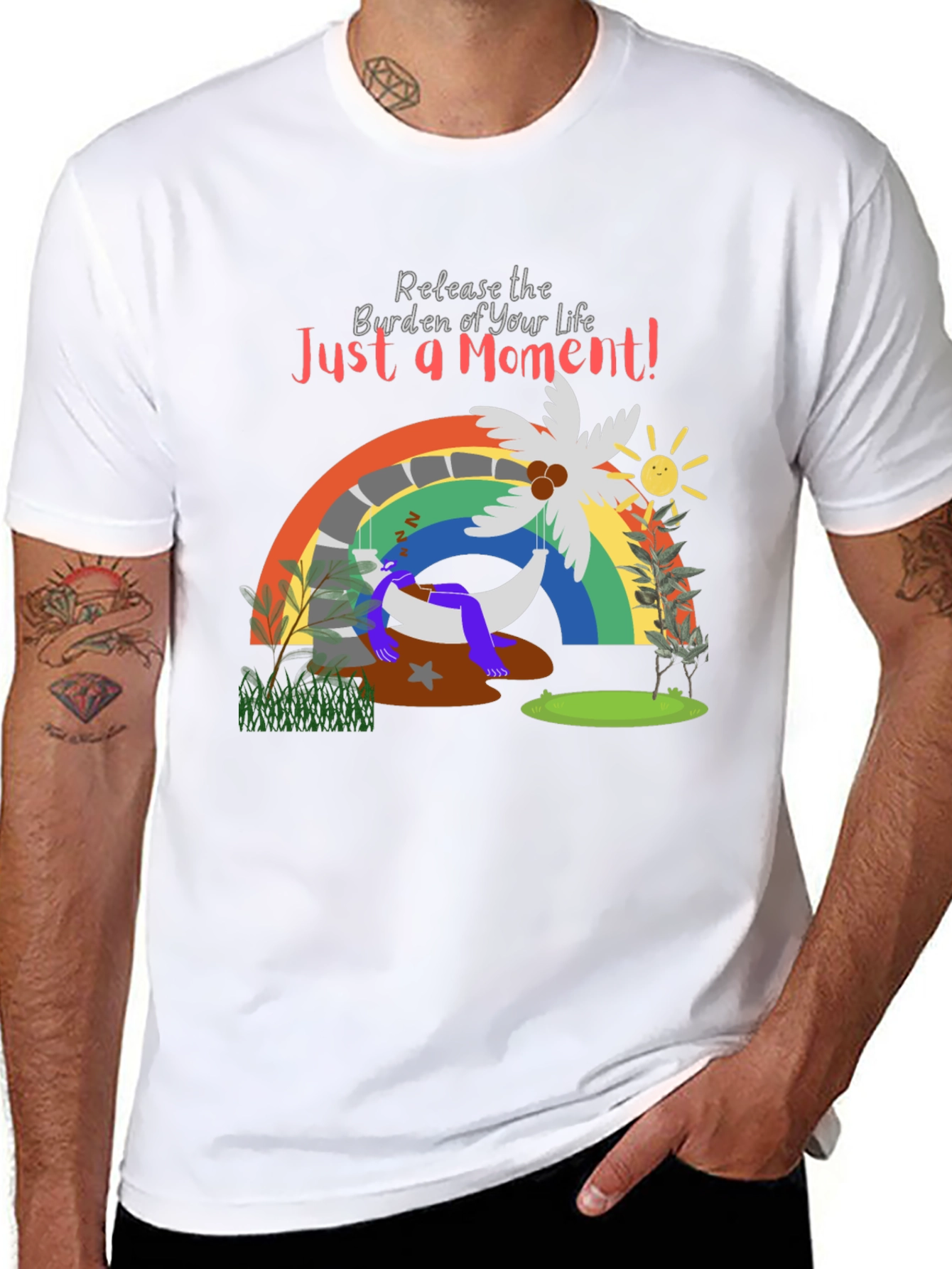 Just a Moment Graphic Tee - Relaxing Vibes T-Shirt