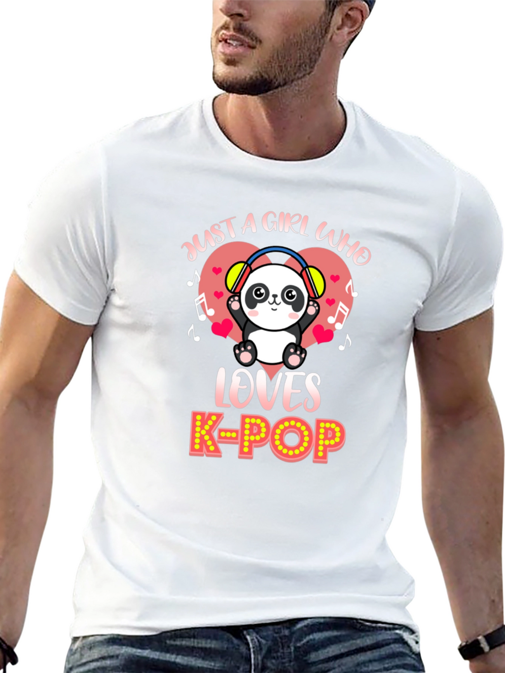 Just a Girl Who Loves K-Pop Panda T-Shirt