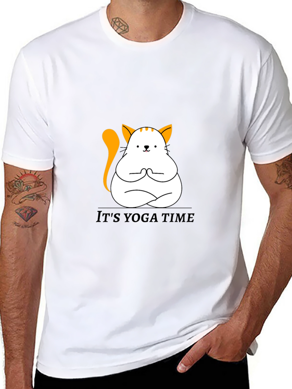 Yoga Cat T-Shirt - Meditating Kitten Tee