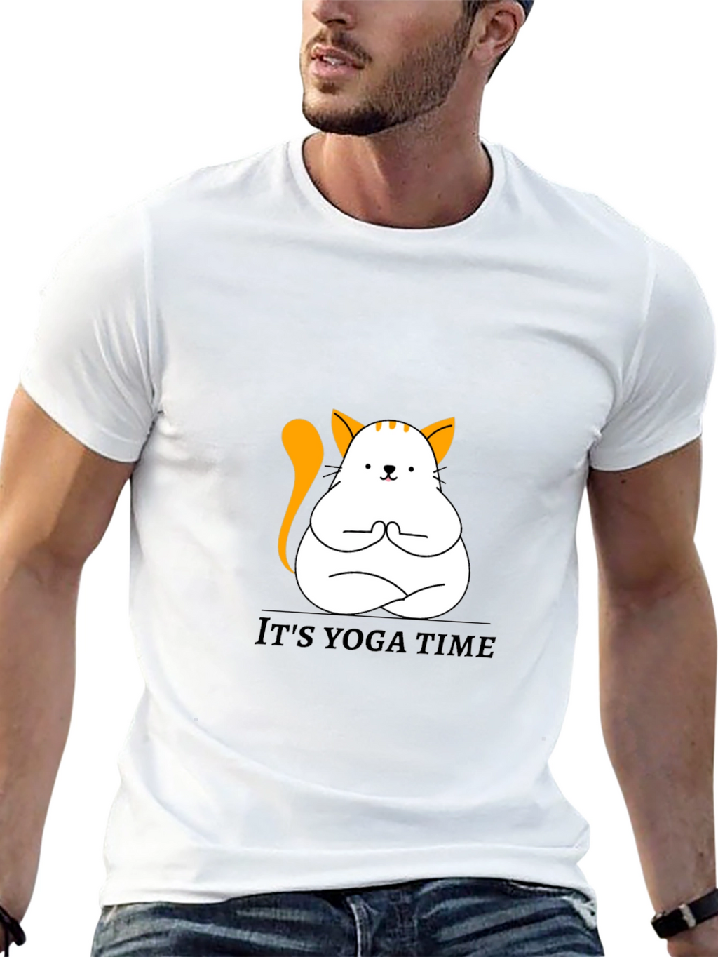 Yoga Cat T-Shirt - Meditating Kitten Tee