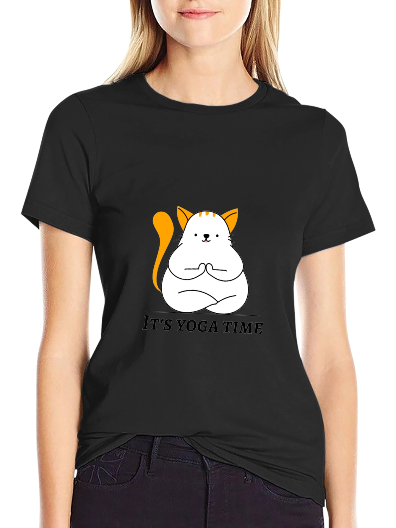 Yoga Cat T-Shirt - Meditating Kitten Tee