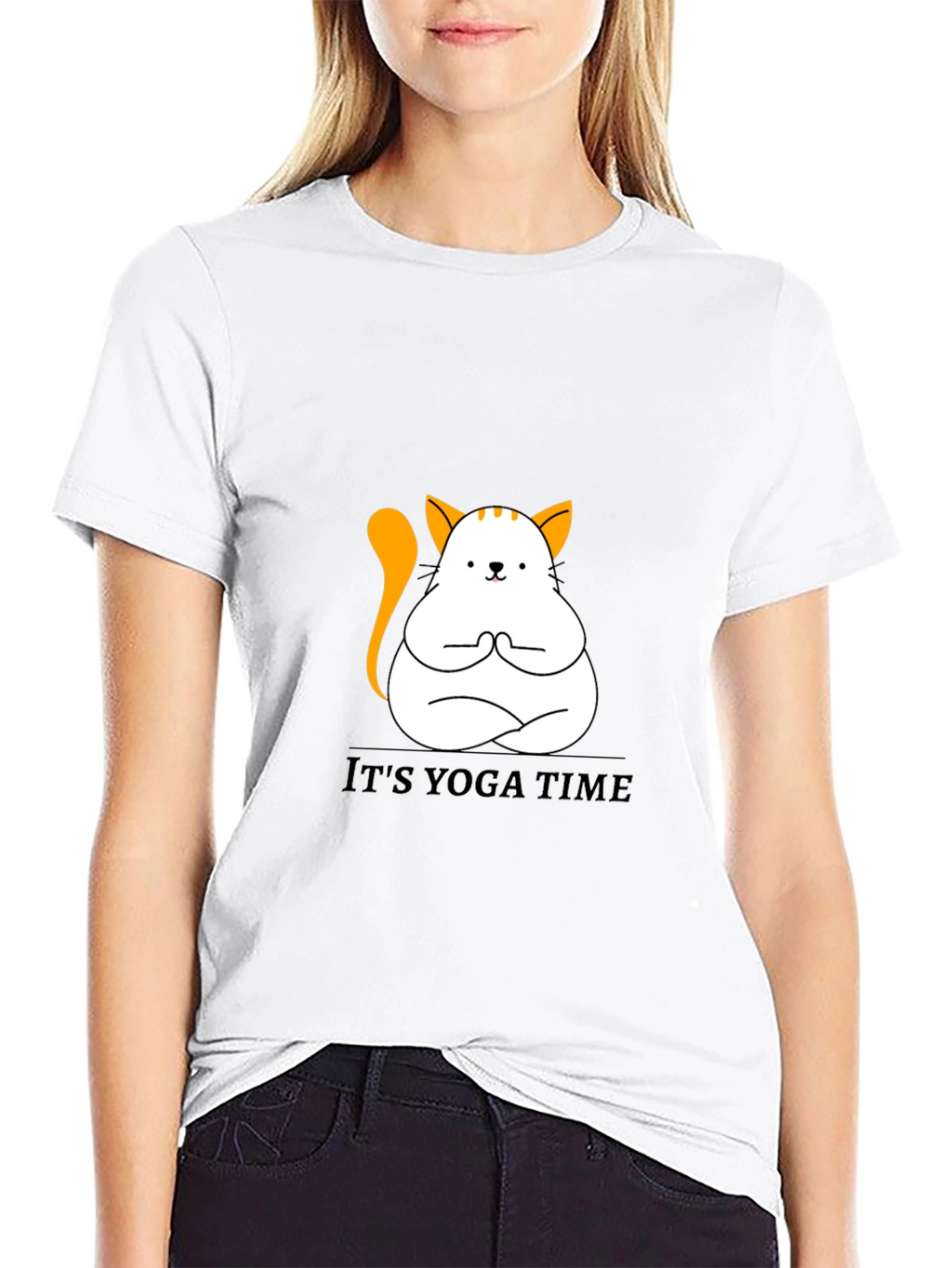 Yoga Cat T-Shirt - Meditating Kitten Tee
