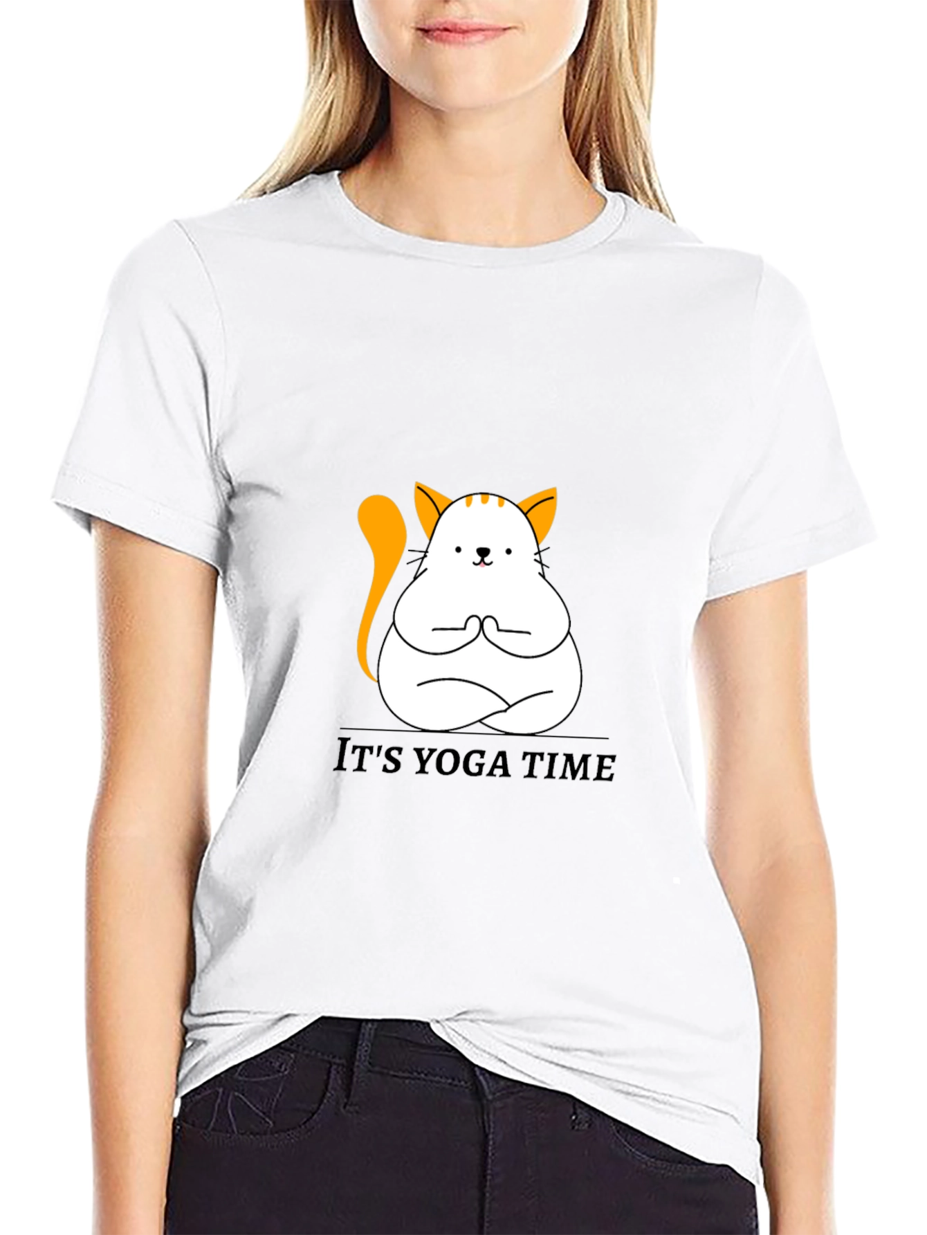 Yoga Cat T-Shirt - Meditating Kitten Tee