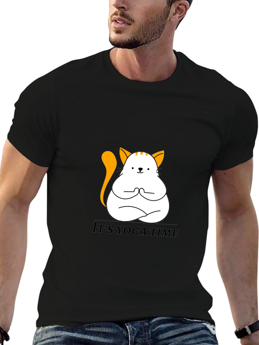 Yoga Cat T-Shirt - Meditating Kitten Tee