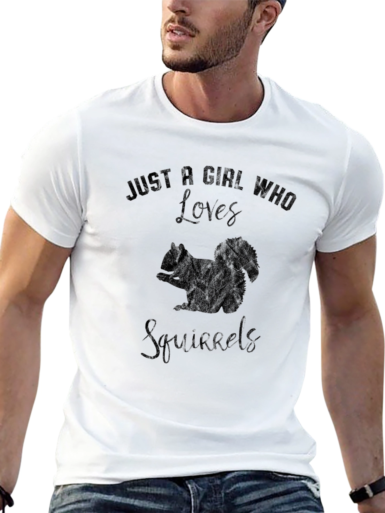 Squirrel Lovers Black T-Shirt