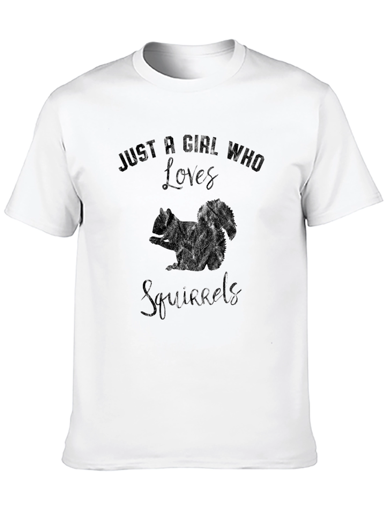 Squirrel Lovers Black T-Shirt