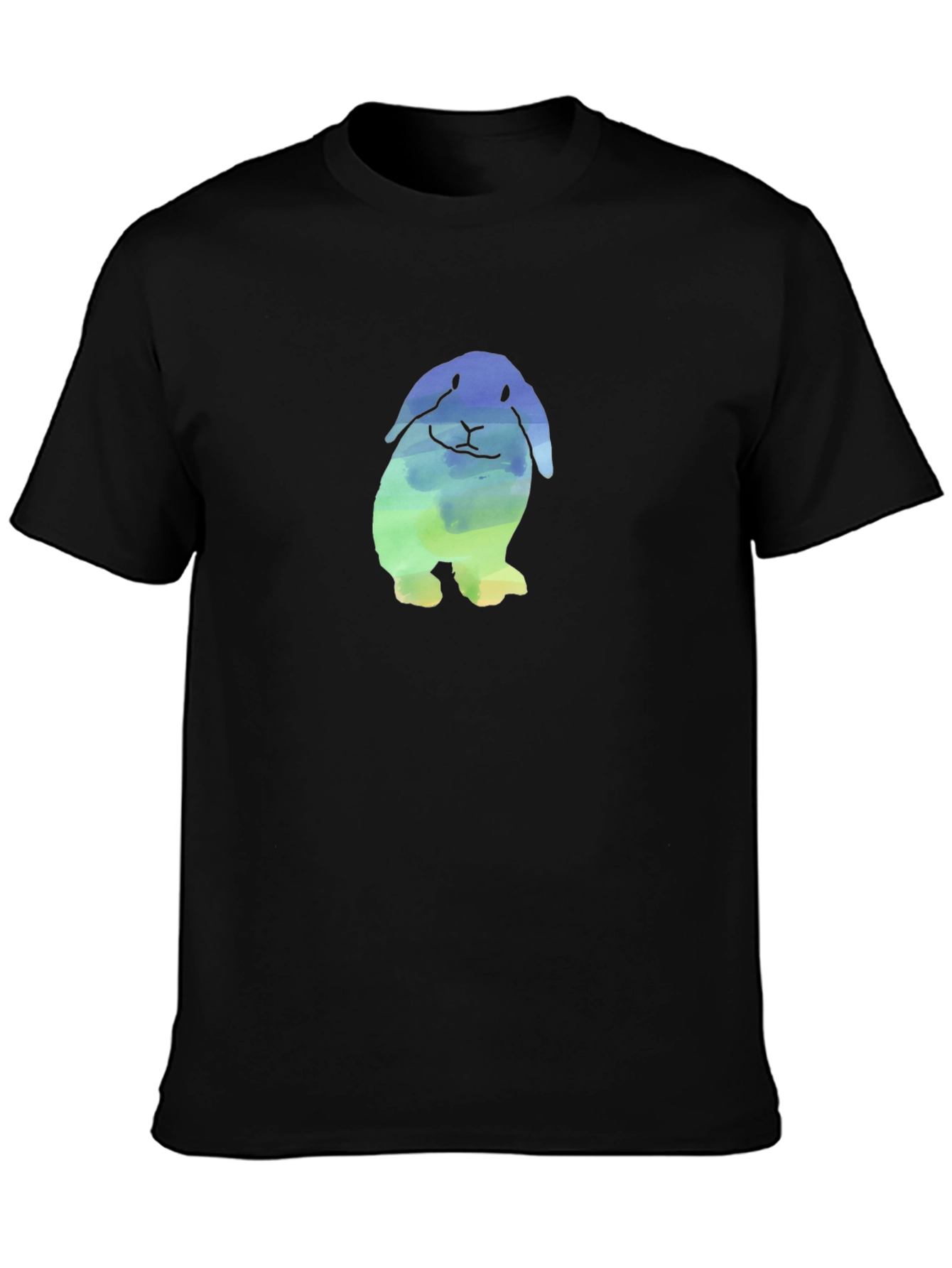 Watercolor Bunny Graphic T-Shirt - Soft & Stylish