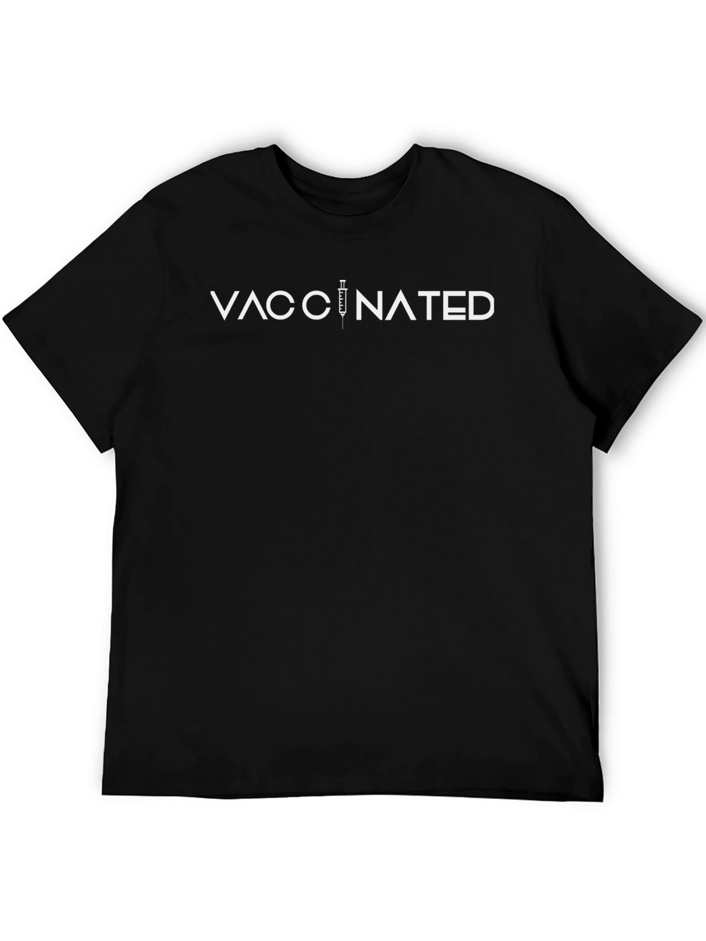 Vaccinated Graphic Tee - Unisex Black Cotton T-Shirt