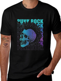 Punk Rock Skull Graphic Tee - Edgy Design