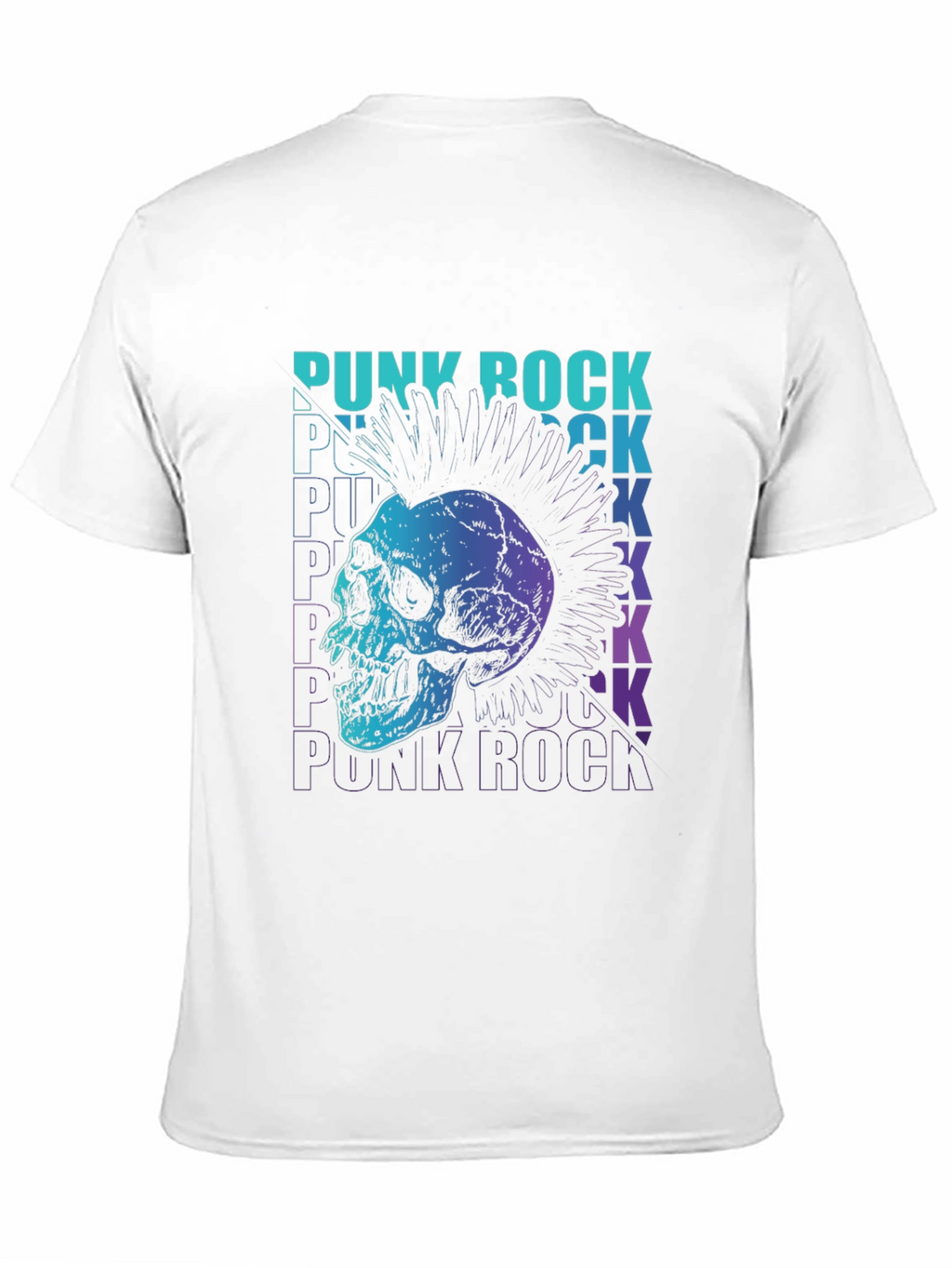 Punk Rock Skull Graphic Tee - Edgy Design