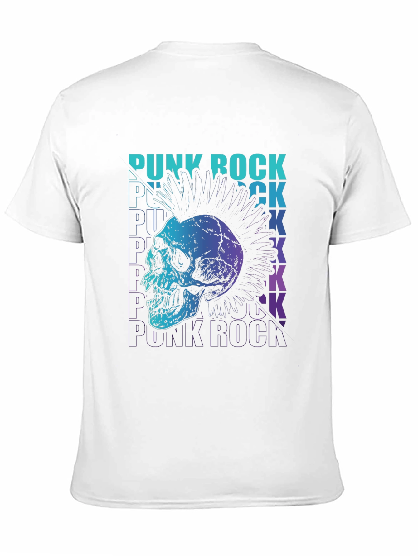 Punk Rock Skull Graphic Tee - Edgy Design
