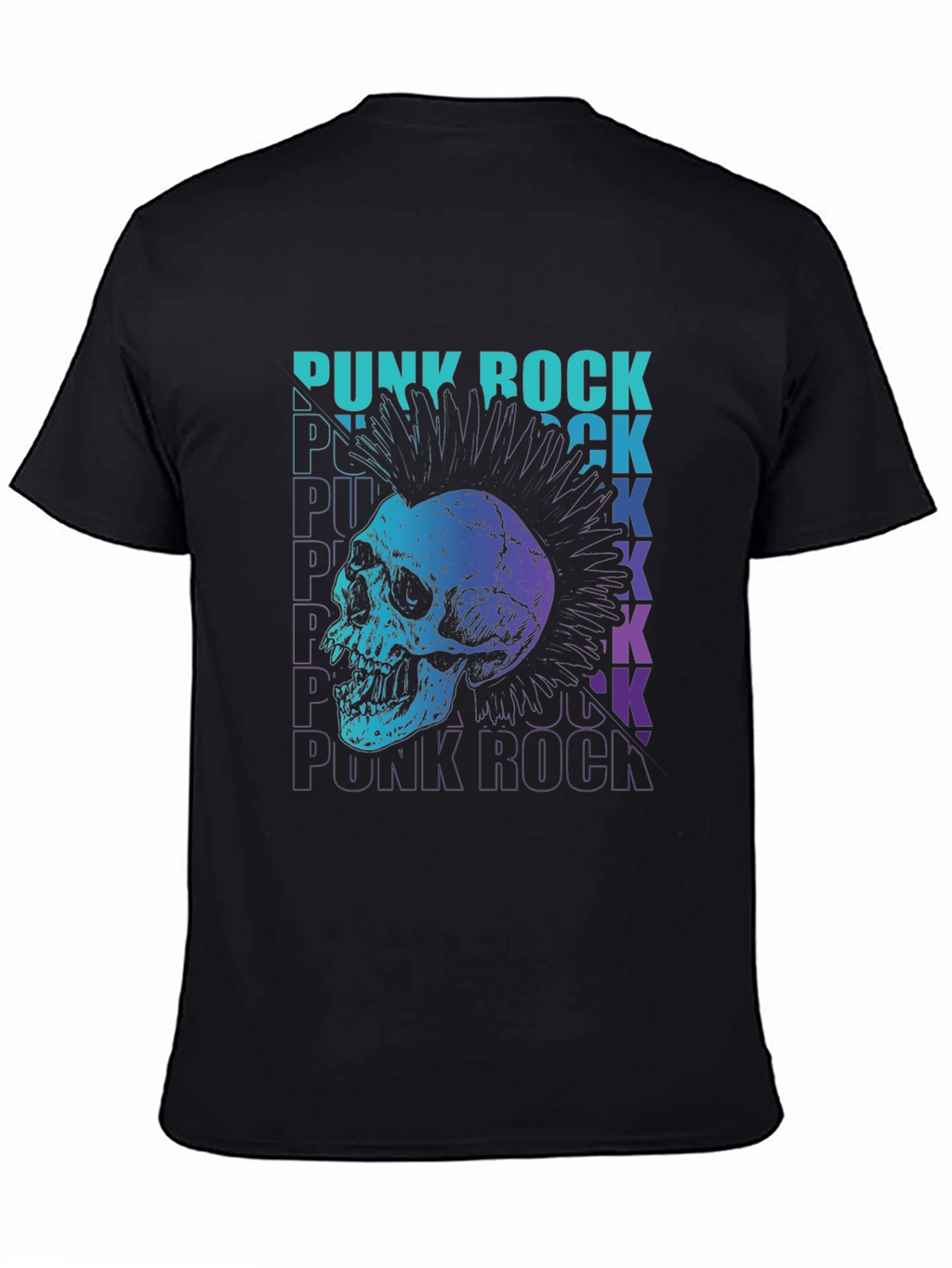 Punk Rock Skull Graphic Tee - Edgy Design