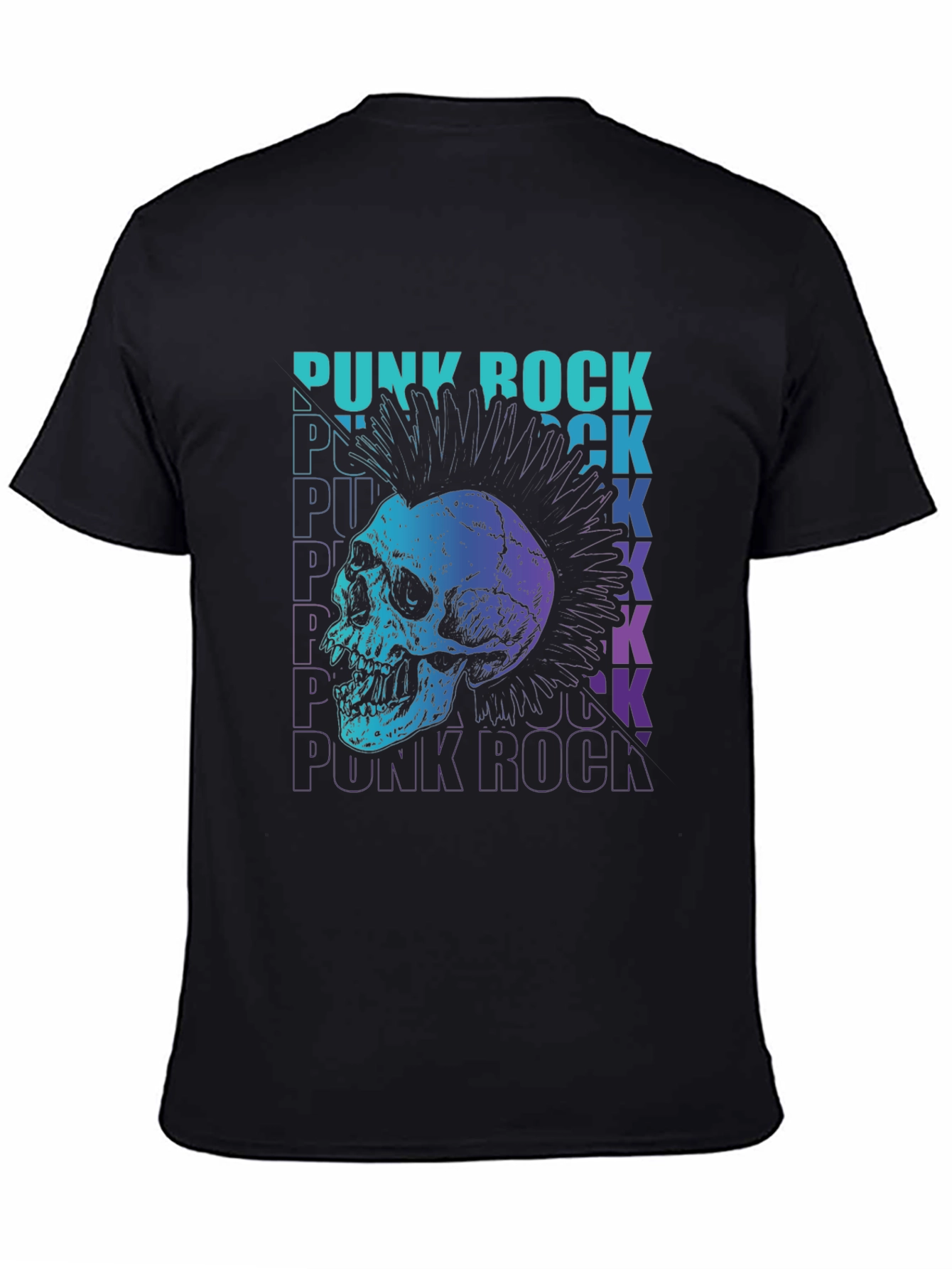 Punk Rock Skull Graphic Tee - Edgy Design