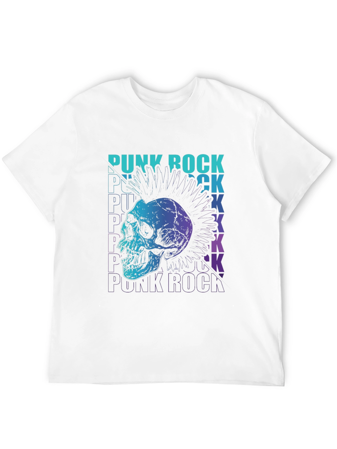 Punk Rock Skull Graphic Tee - Edgy Design