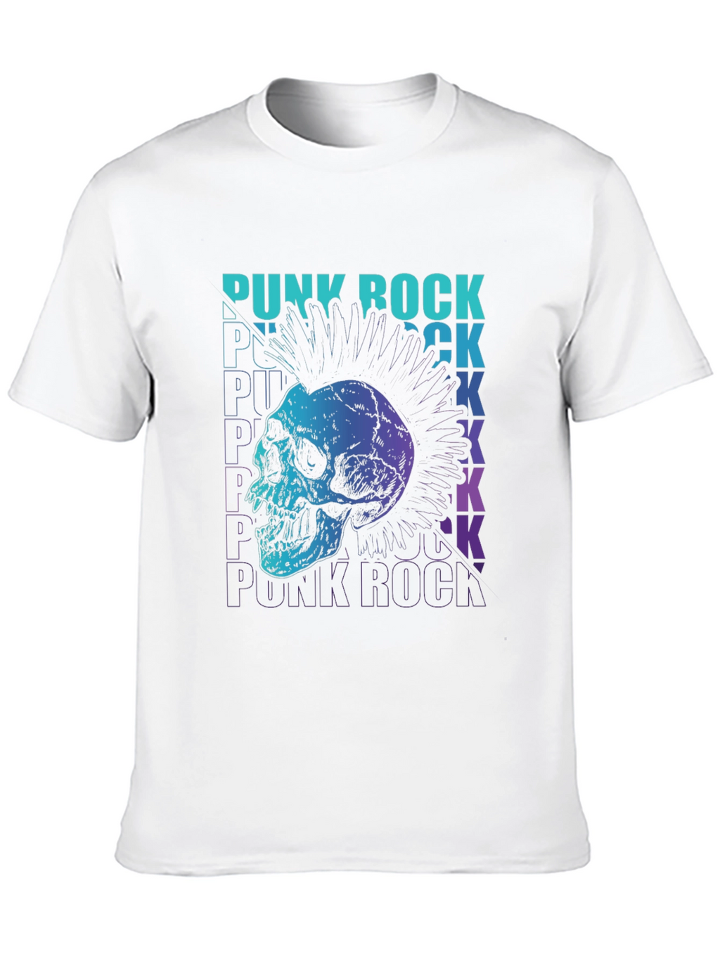 Punk Rock Skull Graphic Tee - Edgy Design