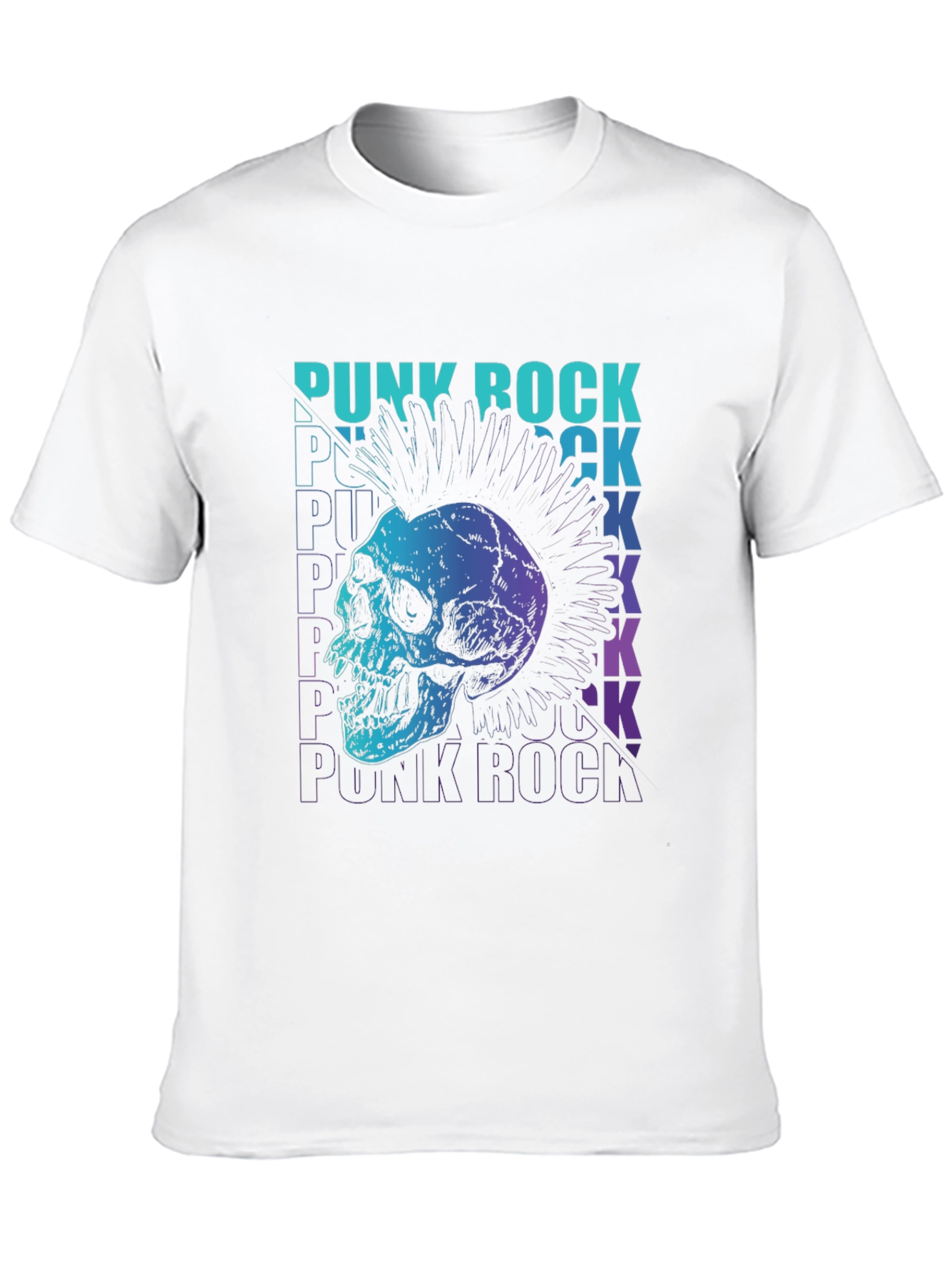 Punk Rock Skull Graphic Tee - Edgy Design