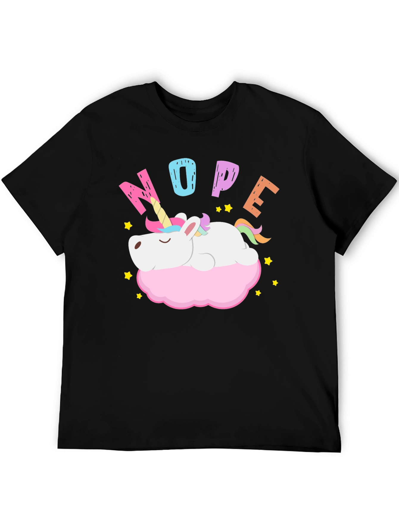 Nope Unicorn T-Shirt - Cute & Funny Cartoon Tee