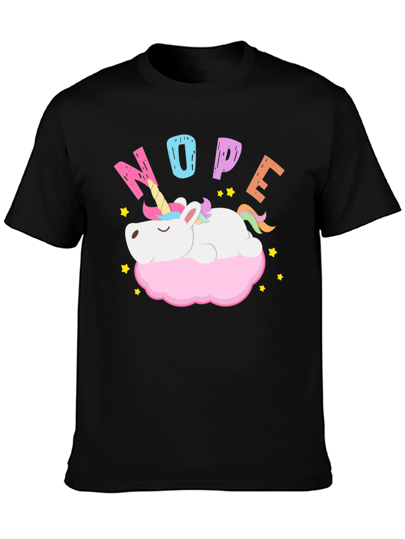 Nope Unicorn T-Shirt - Cute & Funny Cartoon Tee