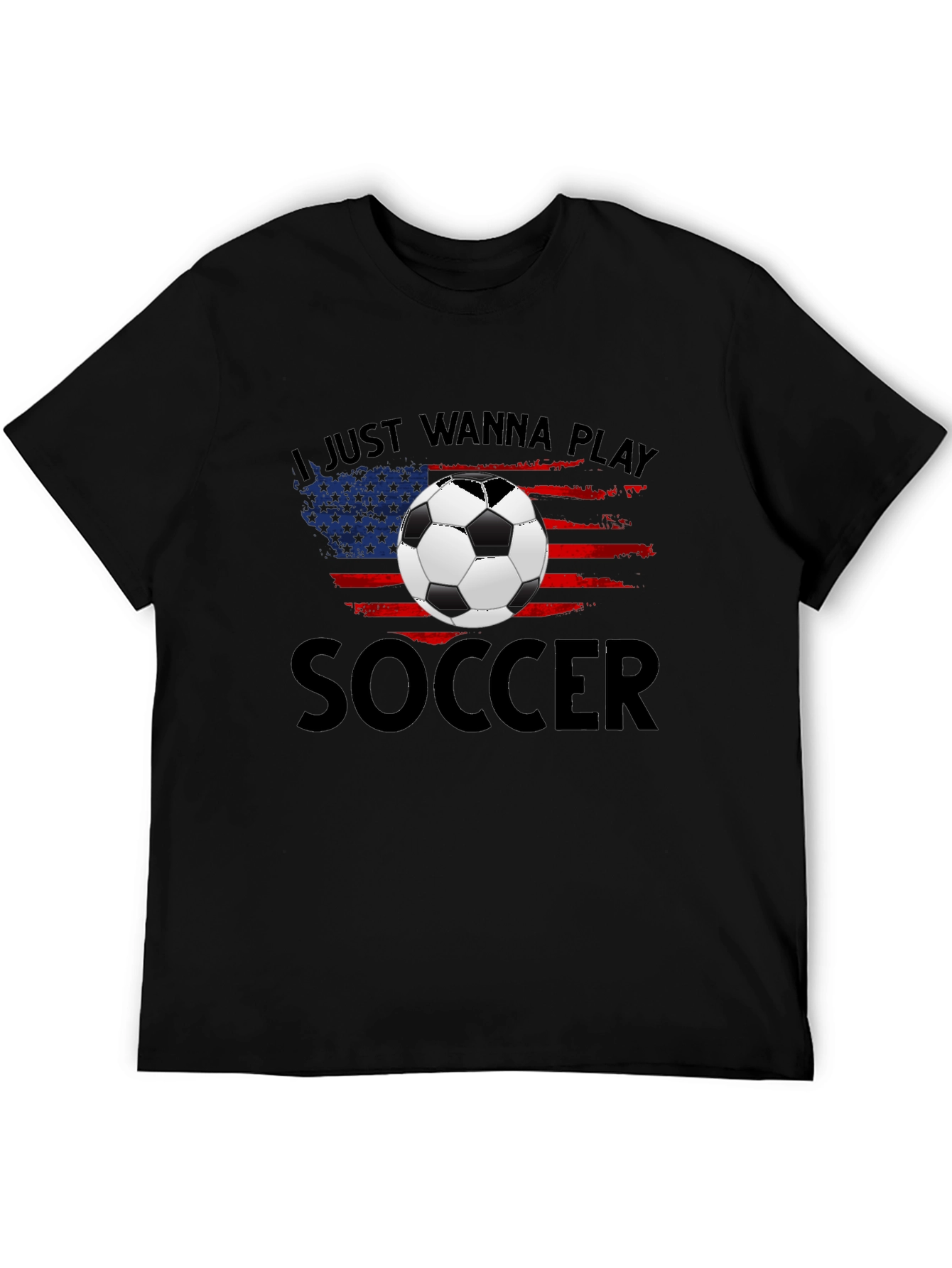 Soccer USA Flag Graphic T-Shirt