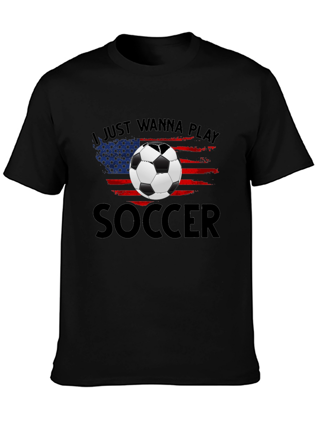 Soccer USA Flag Graphic T-Shirt