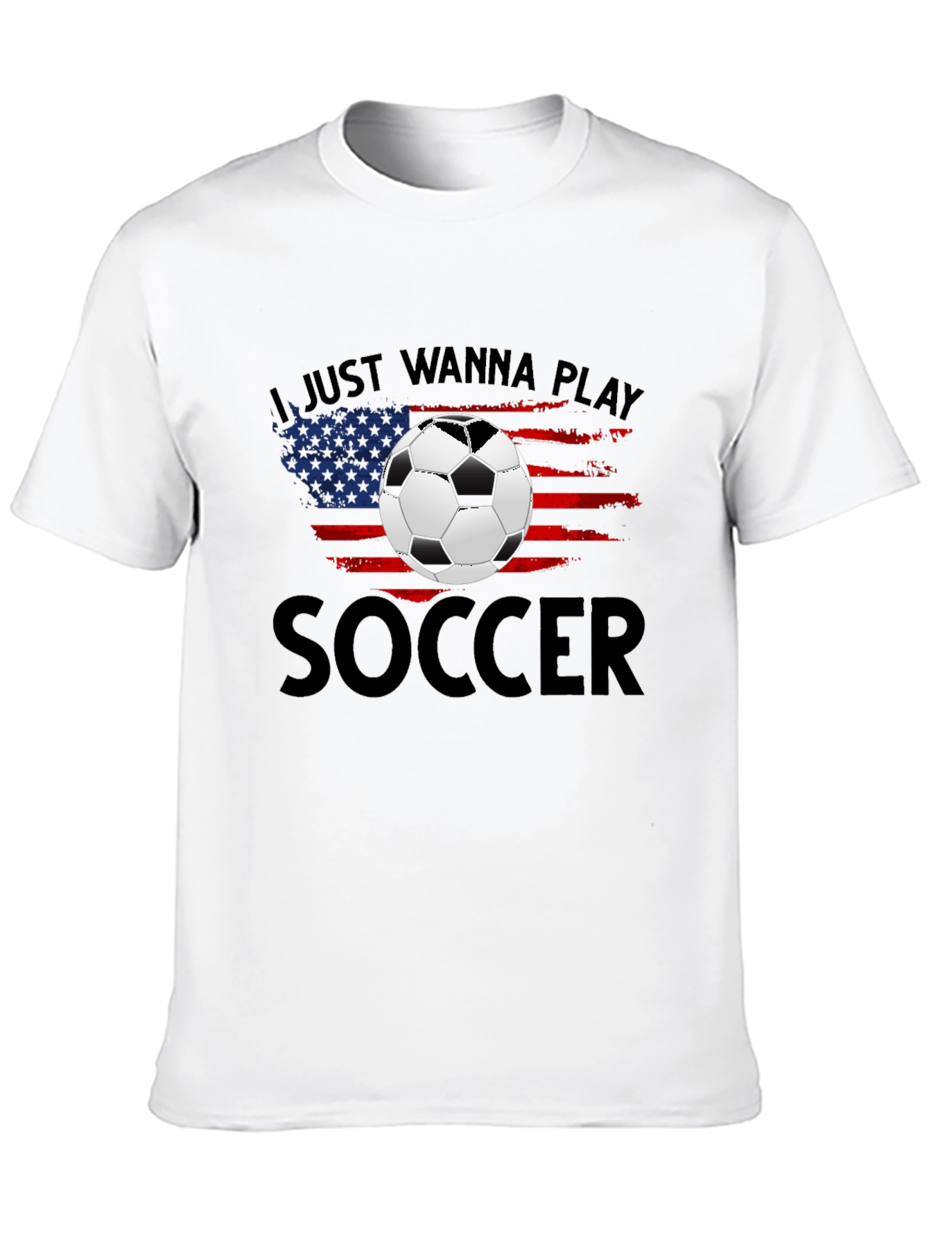 Soccer USA Flag Graphic T-Shirt